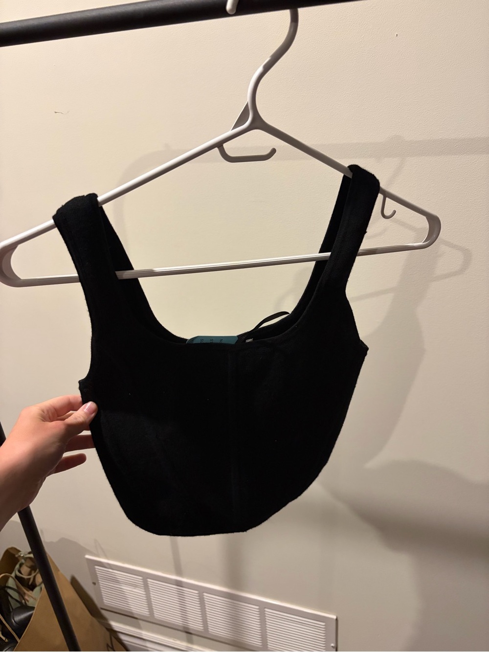 Black Cropped Tank Top